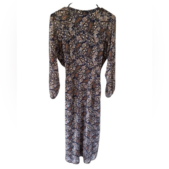 Natural Life Navy Paisley Tie Waist Maxi Dress - Picture 6 of 7